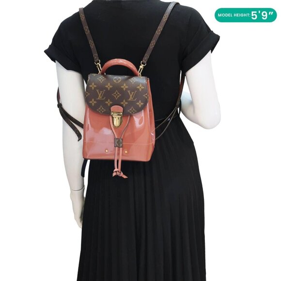 Louis Vuitton  Hot Springs Patent Monogram Backpack Rose Pink - Picture 2 of 13